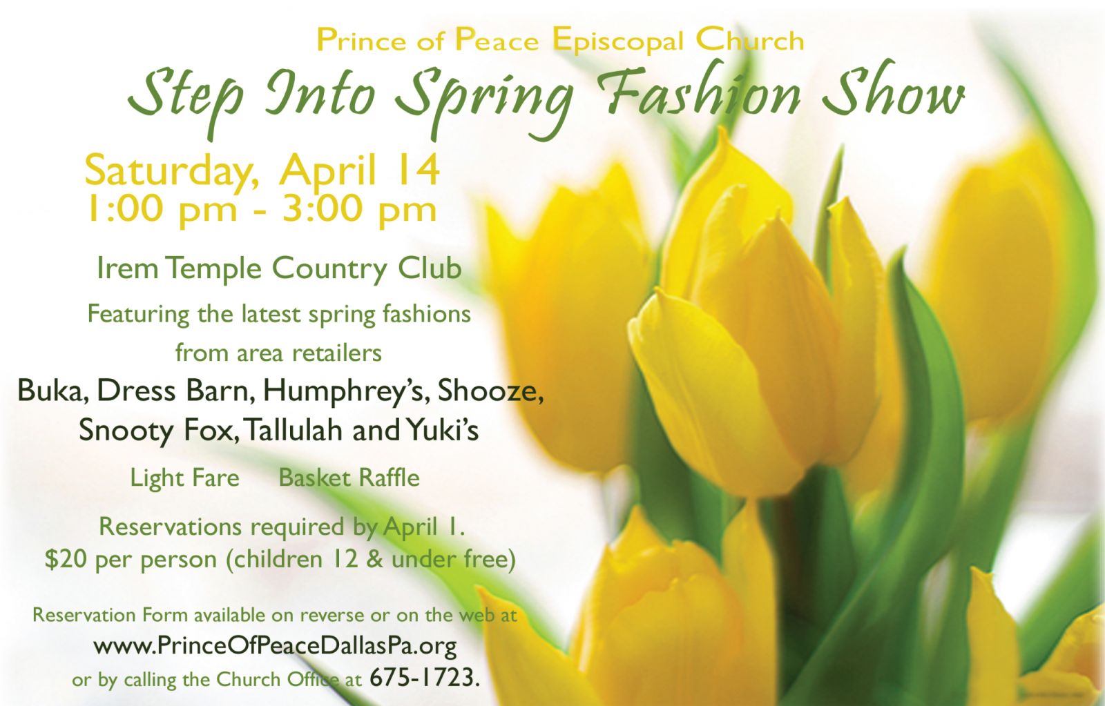 diobeth newspin event spring fashion show flyer